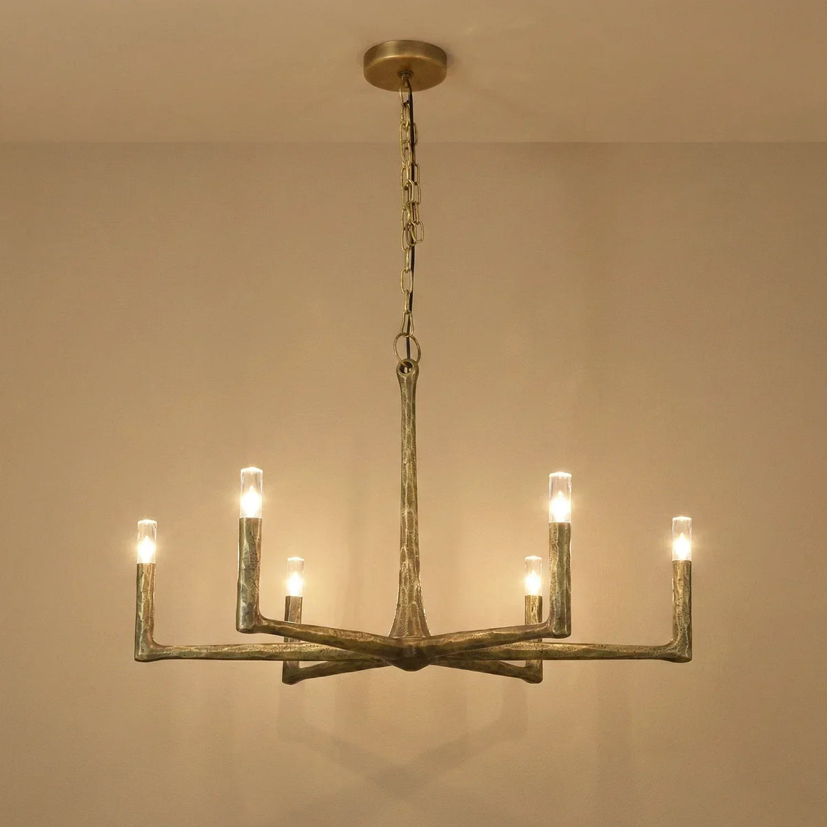 Hammered Cylindrical Lamp Arm Crystal Chandelier – Crystal detail 29
