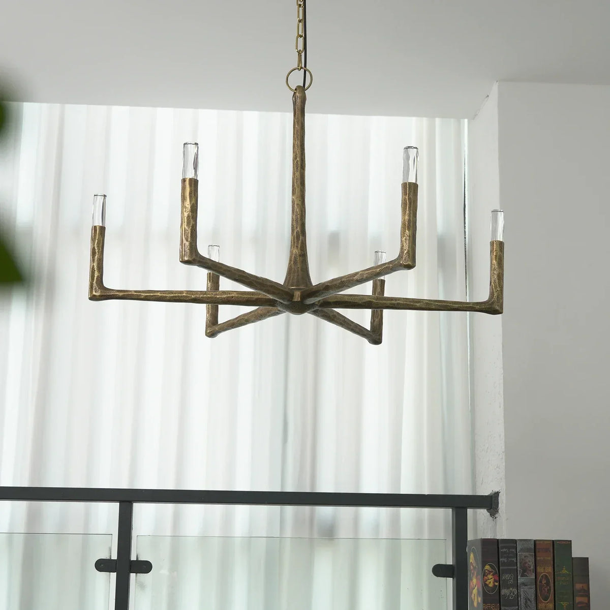 Hammered Cylindrical Lamp Arm Crystal Chandelier – Crystal detail 20