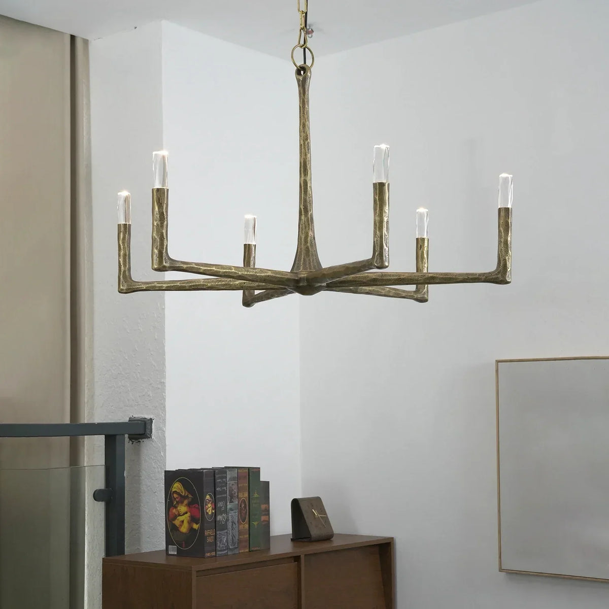 Hammered Cylindrical Lamp Arm Crystal Chandelier – Crystal detail 23