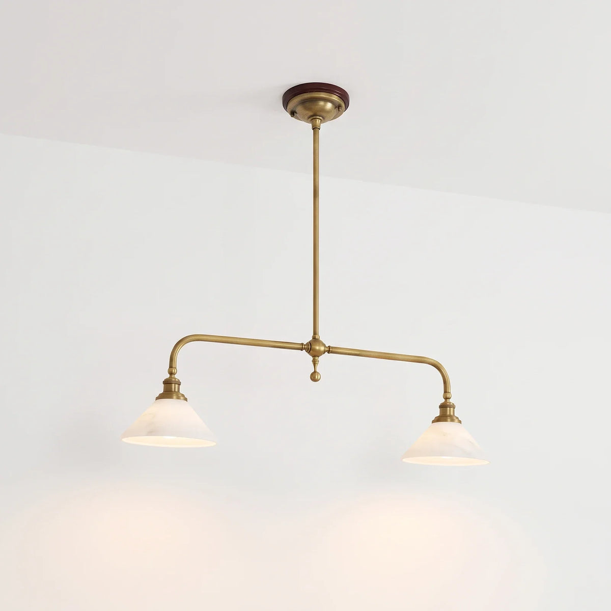 Harlowe Alabaster Two-Light Pendant Light – Alabaster detail 13