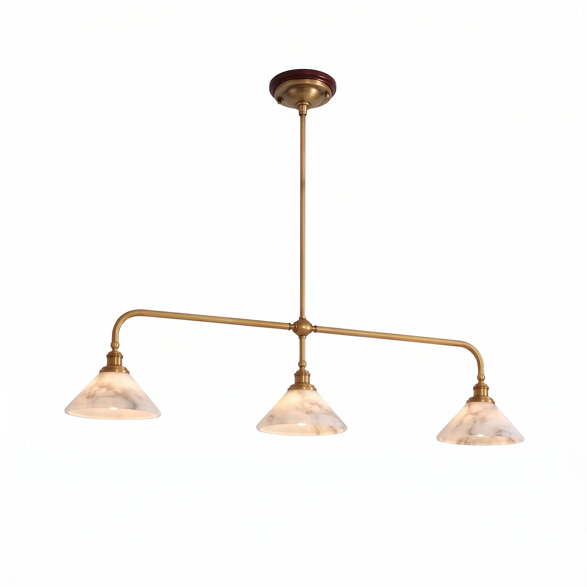 Harlowe Alabaster Two-Light Pendant Light – Alabaster detail 15