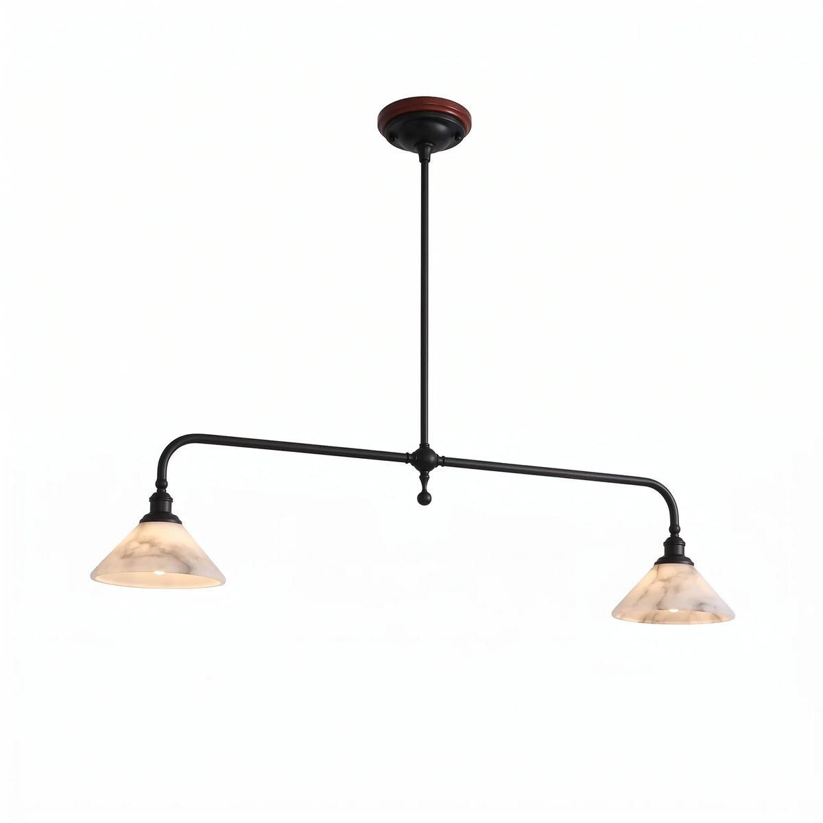 Harlowe Alabaster Two-Light Pendant Light – Alabaster detail 17