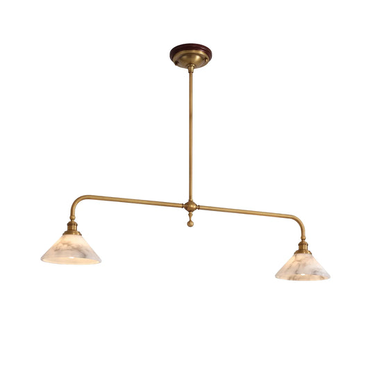 Harlowe Alabaster Two-Light Pendant Light