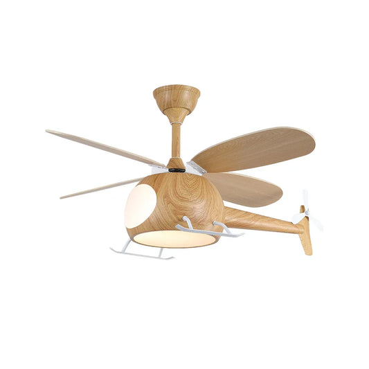 Helicopter Shape Heli Breeze Kids Copper Ceiling Fan Light
