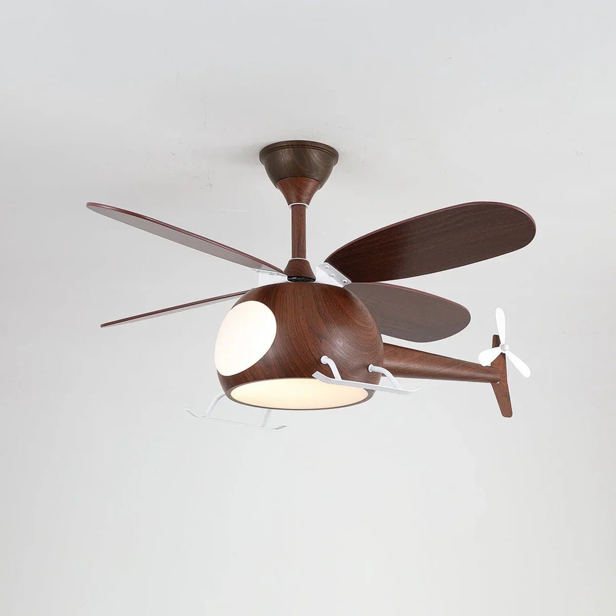 Helicopter Shape Heli Breeze Kids Copper Ceiling Fan Light – Copper detail 17