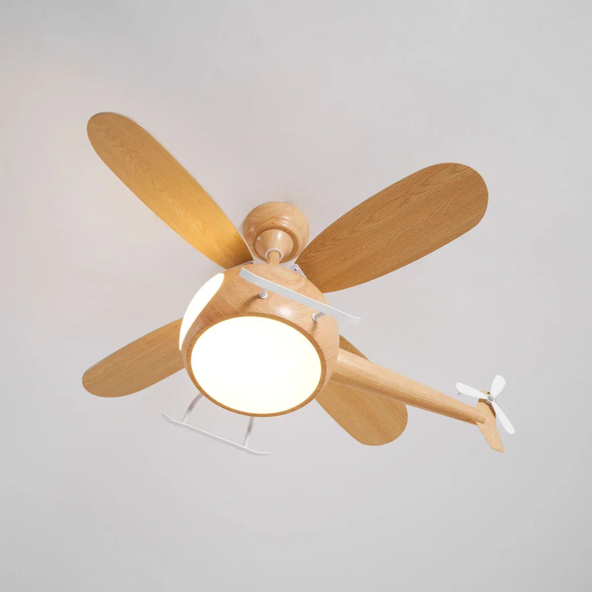 Helicopter Shape Heli Breeze Kids Copper Ceiling Fan Light – Copper detail 14
