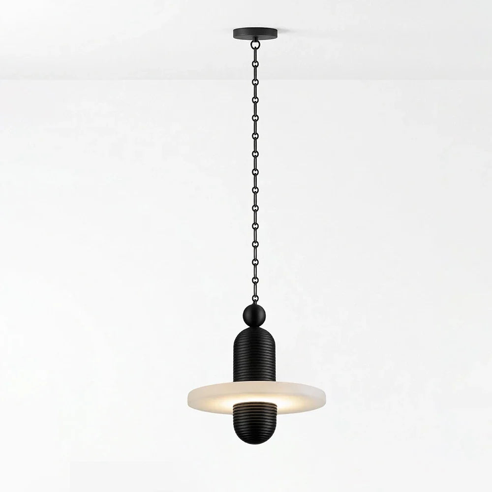 Hollis Ringed Swag Chain Alabaster Chandelier – Alabaster detail 15