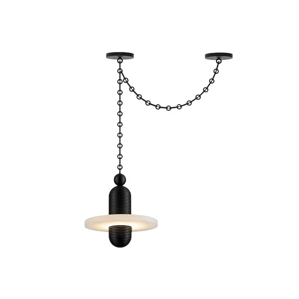Hollis Ringed Swag Chain Alabaster Chandelier – Alabaster detail 17