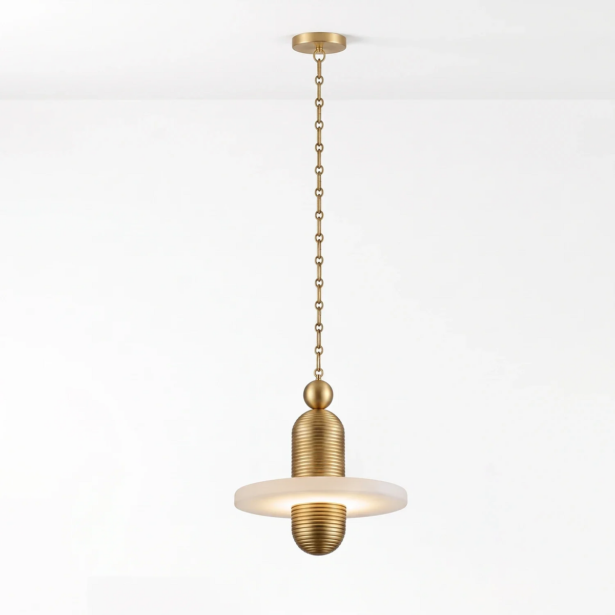 Hollis Ringed Swag Chain Alabaster Chandelier – Alabaster detail 14