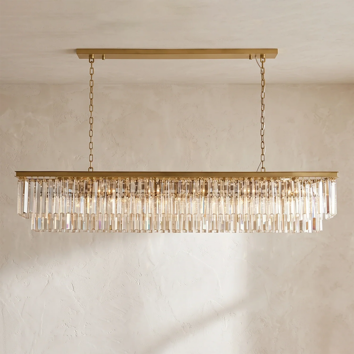 Honoria Tiered Glass Fringe Crystal Chandelier – Crystal detail 34