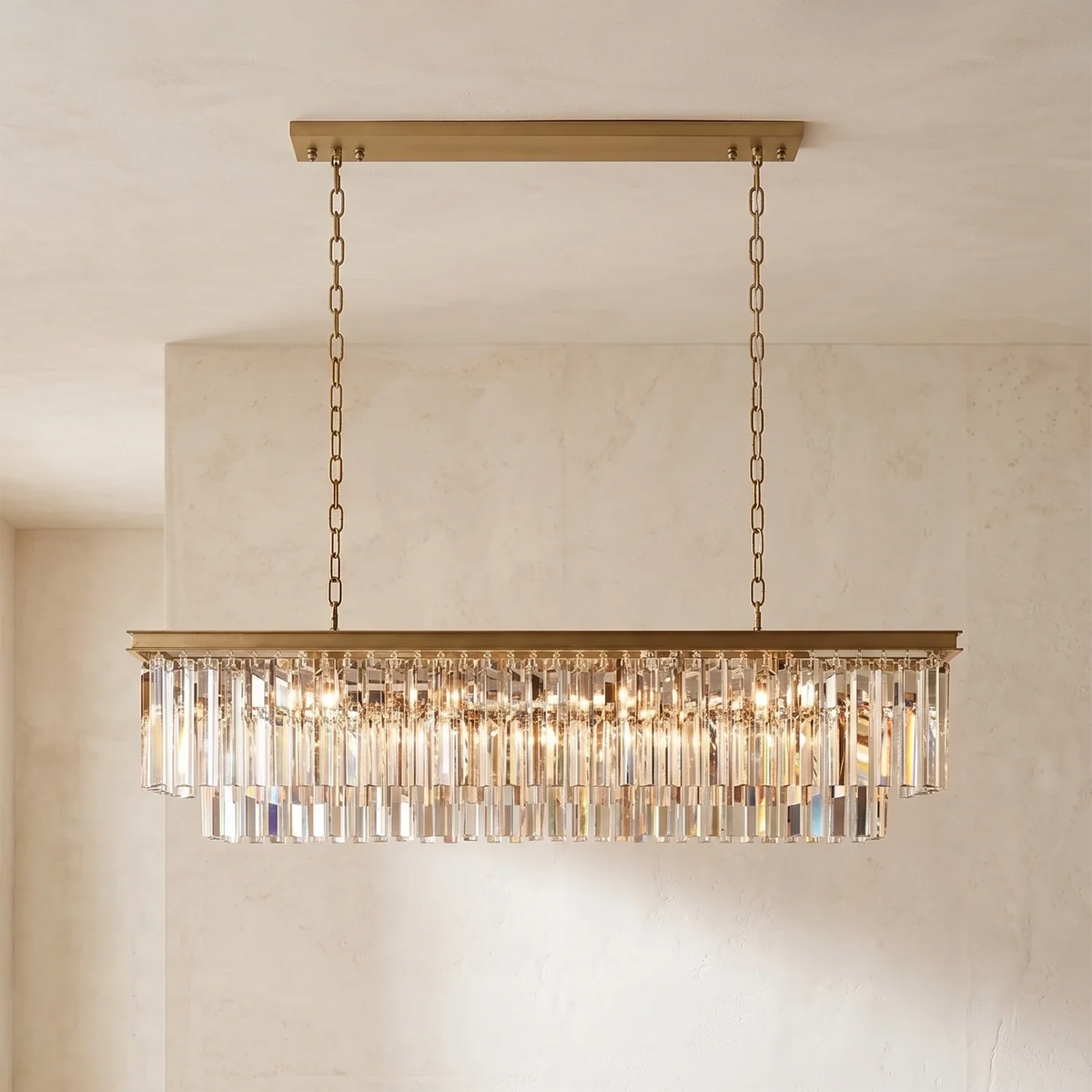 Honoria Tiered Glass Fringe Crystal Chandelier – Crystal detail 28