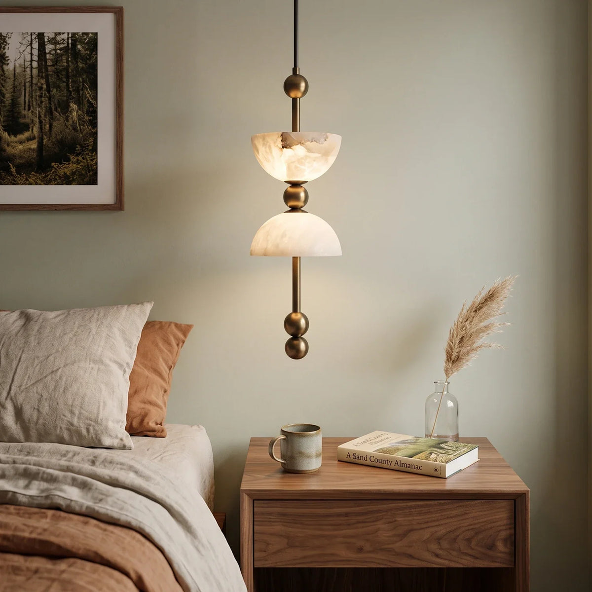 Hourglass Duo Alabaster Pendant Lamp – Alabaster detail 8