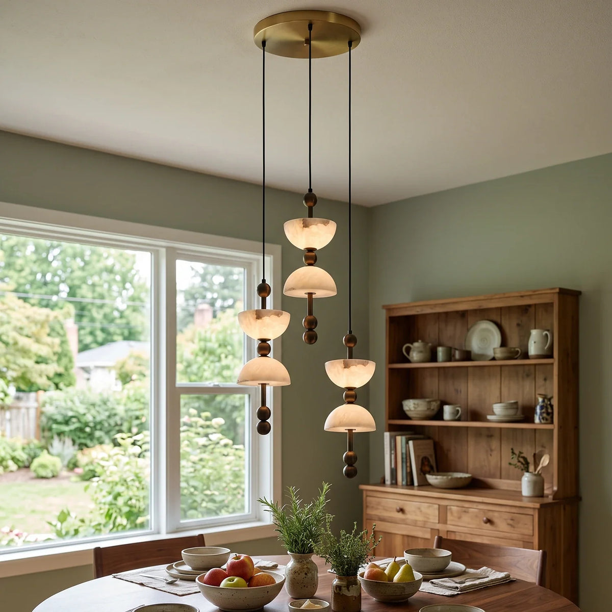 Hourglass Duo Alabaster Pendant Lamp – Alabaster detail 2
