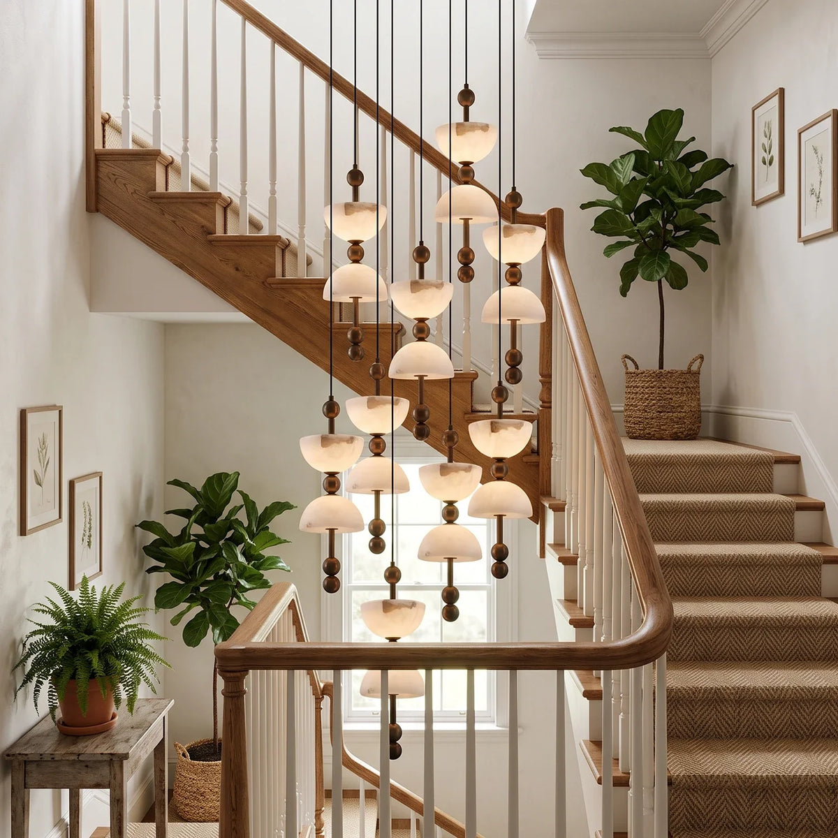 Hourglass Duo Alabaster Pendant Lamp – Alabaster detail 7