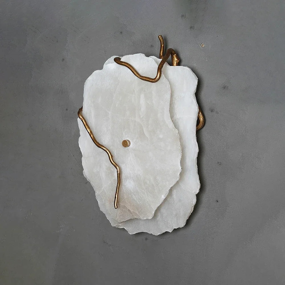 Irregular Alabaster Brass Wall Lamp – Alabaster detail 13