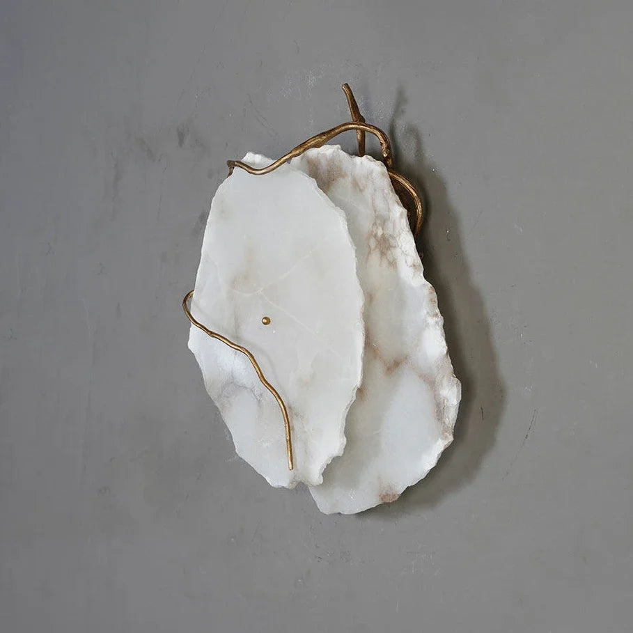 Irregular Alabaster Brass Wall Lamp – Alabaster detail 14