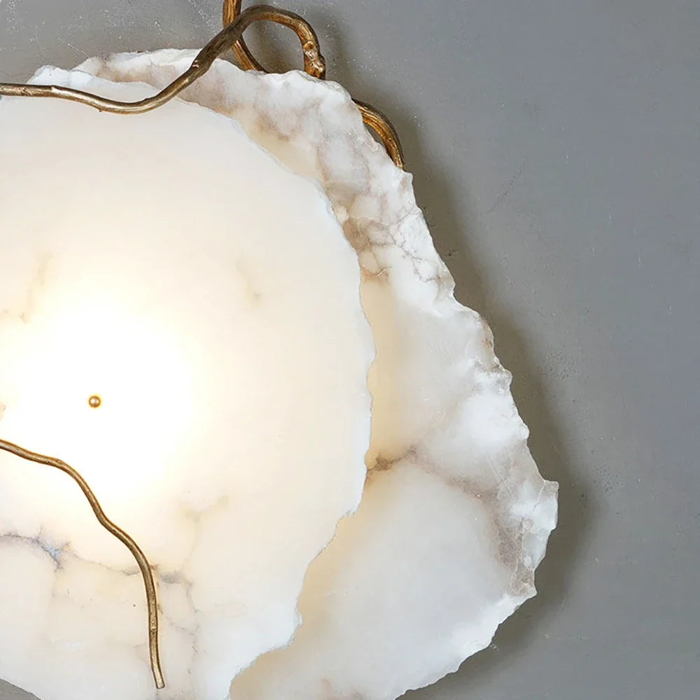 Irregular Alabaster Brass Wall Lamp – Alabaster detail 11
