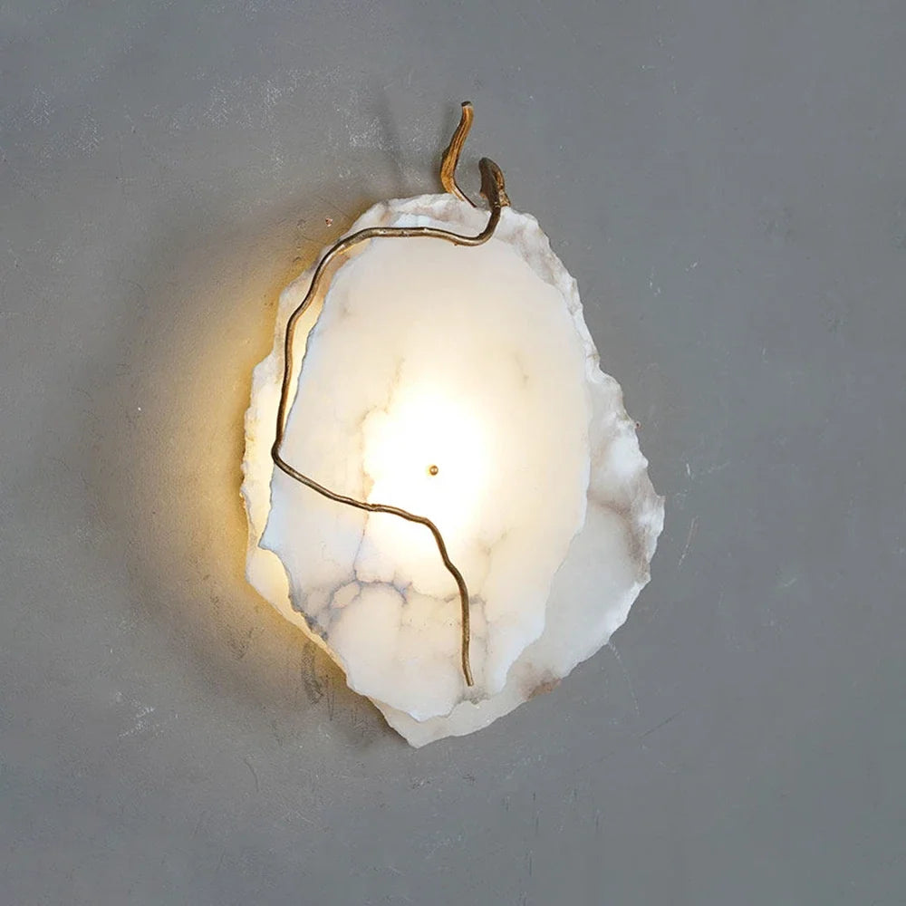 Irregular Alabaster Brass Wall Lamp – Alabaster detail 12