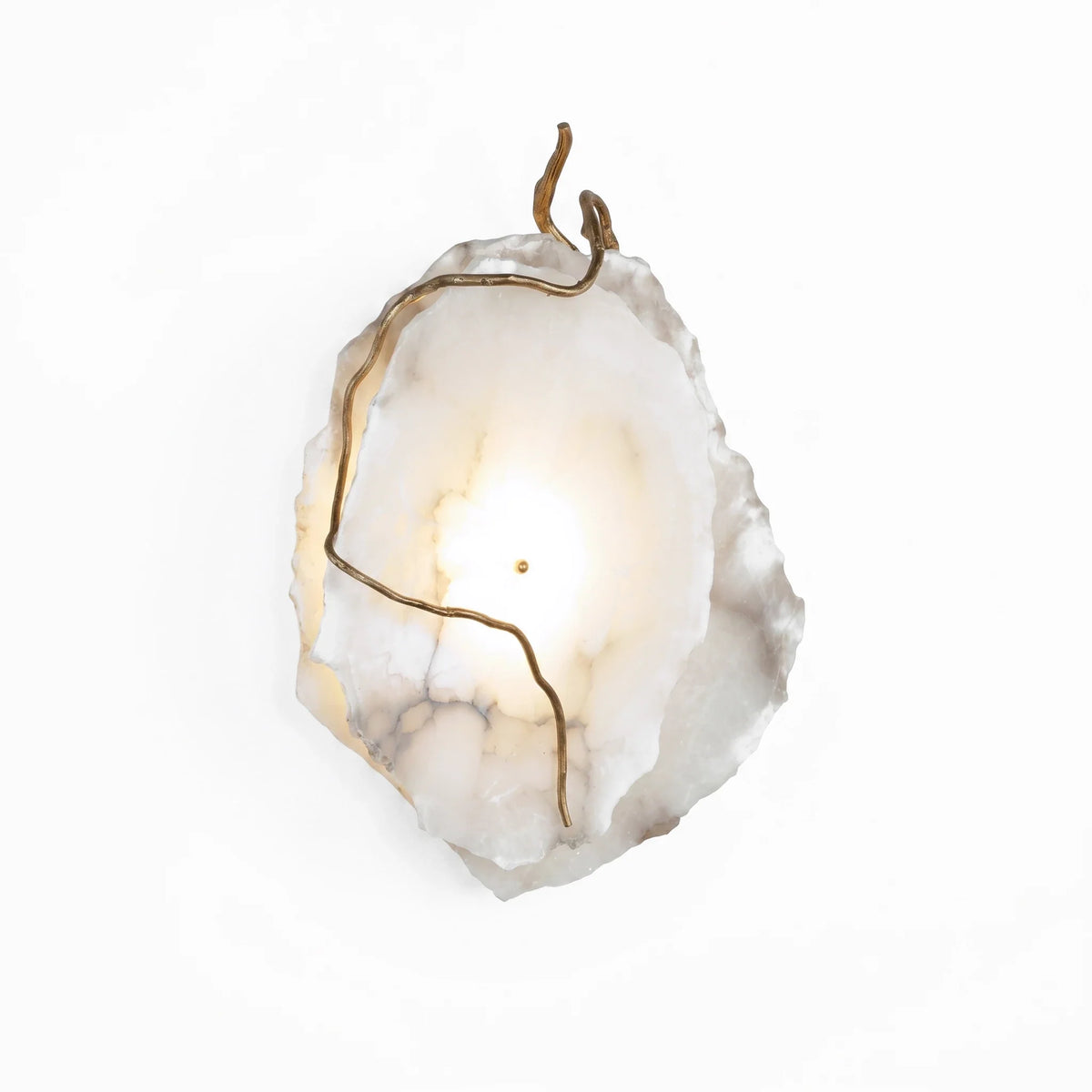 Irregular Alabaster Brass Wall Lamp – Alabaster detail 15