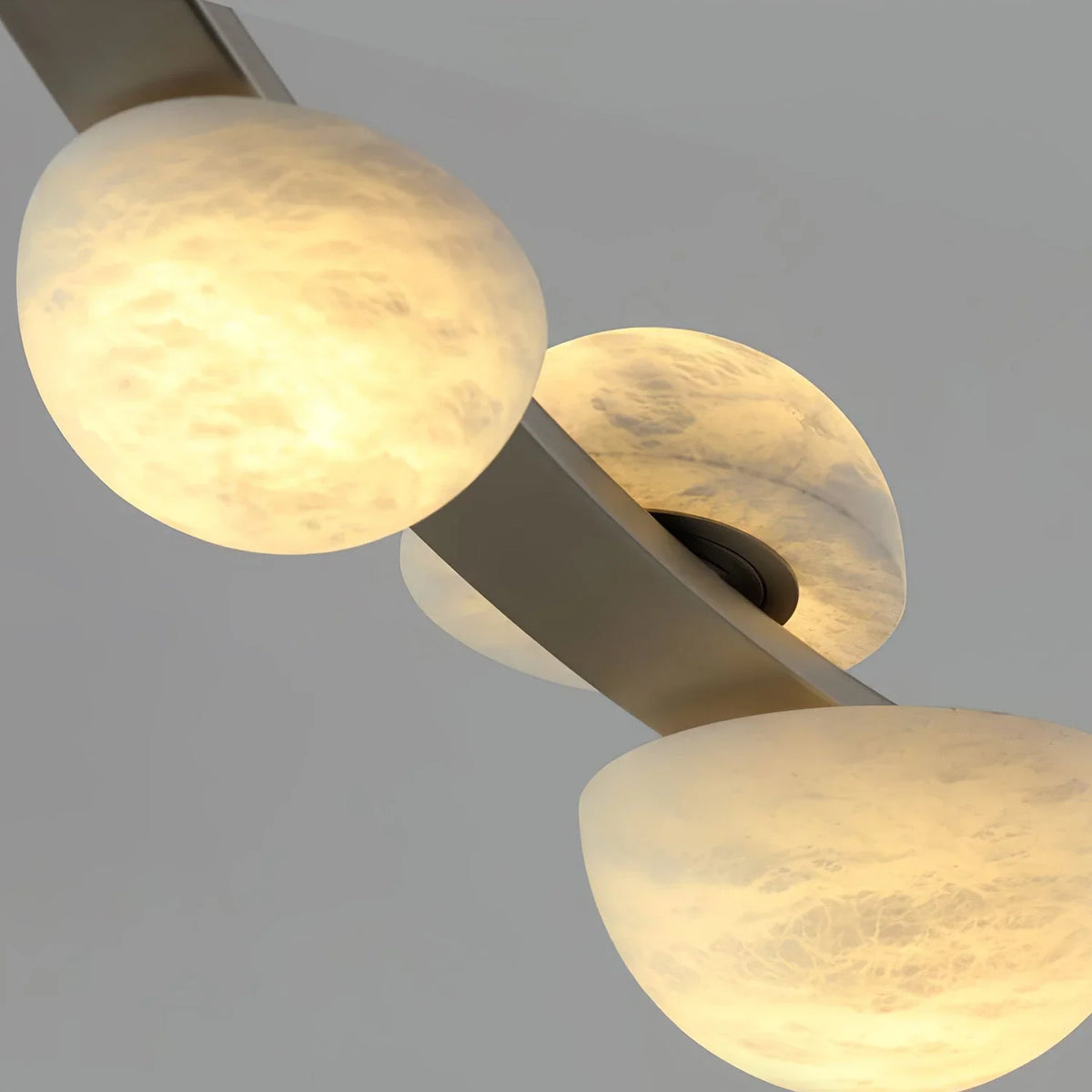 Isolde Draped Arc Alabaster Chandelier – Alabaster detail 10