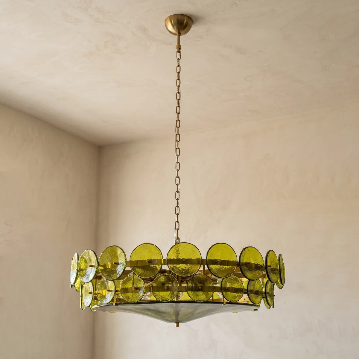 Ivor Discus Glass Ring Chandelier – Glass detail 32