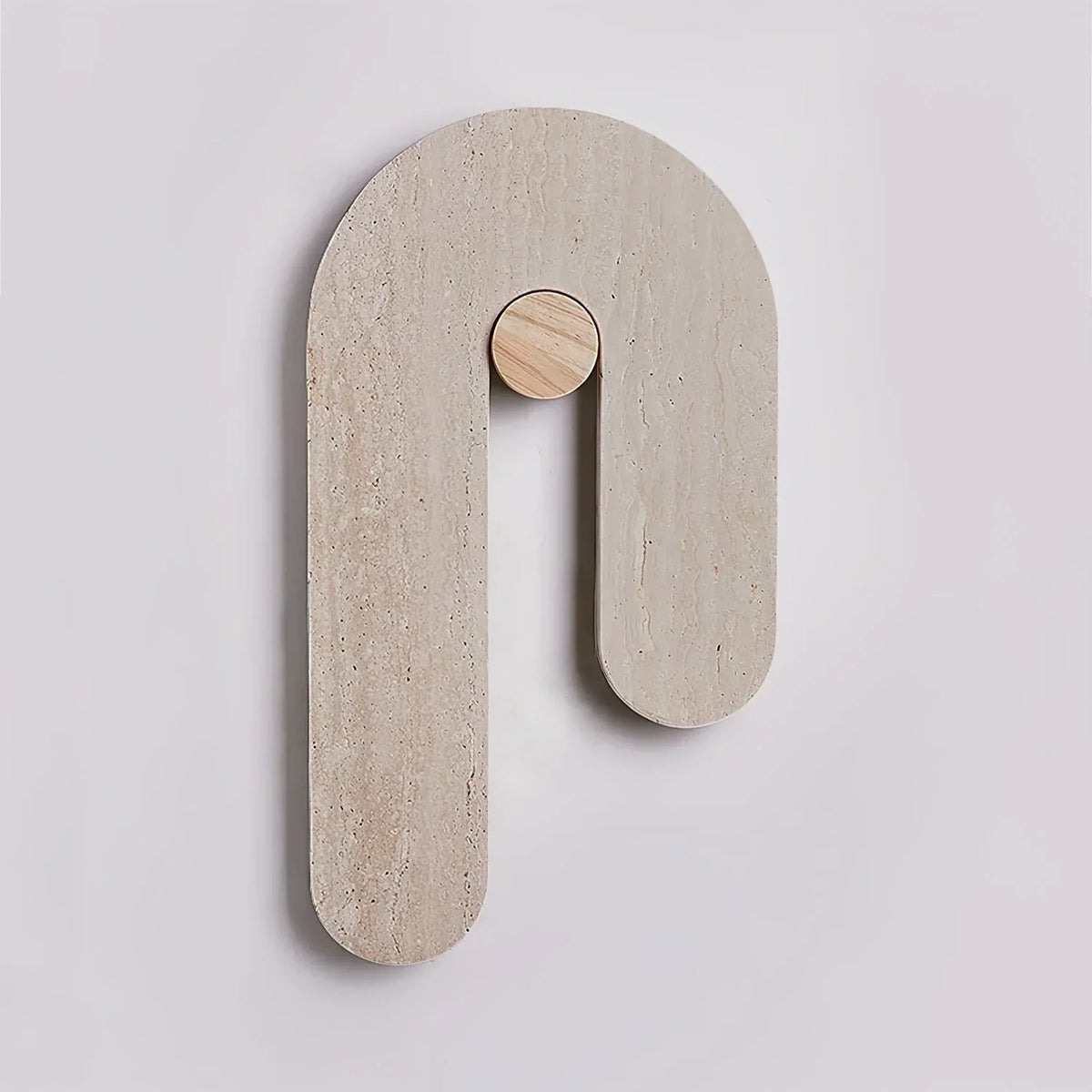 J-Shape Travertine Wall Sconce – Travertine detail 15