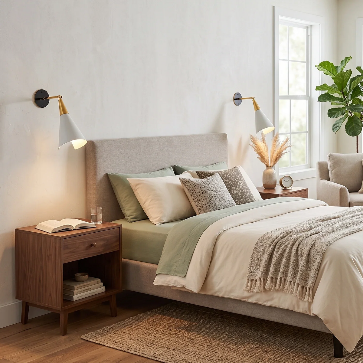 Leland Pivoting Cone Brass Wall Sconce – Brass detail 8