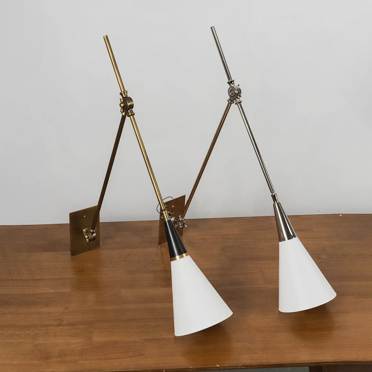 Leland Pivoting Cone Brass Wall Sconce – Brass detail 27