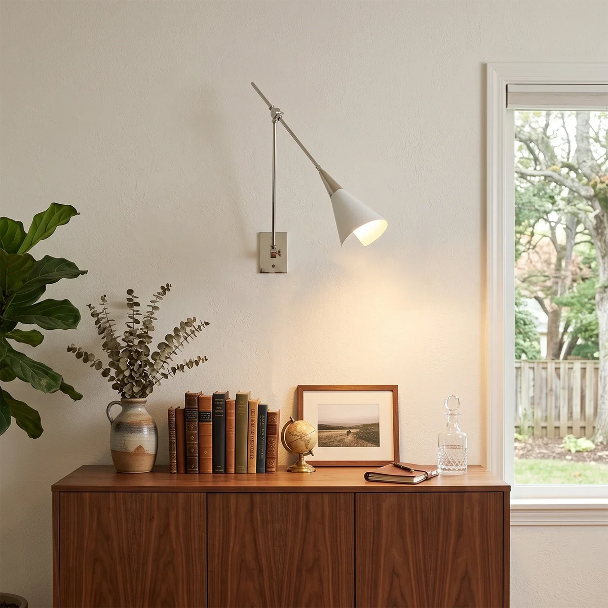 Leland Pivoting Cone Brass Wall Sconce – Brass detail 7