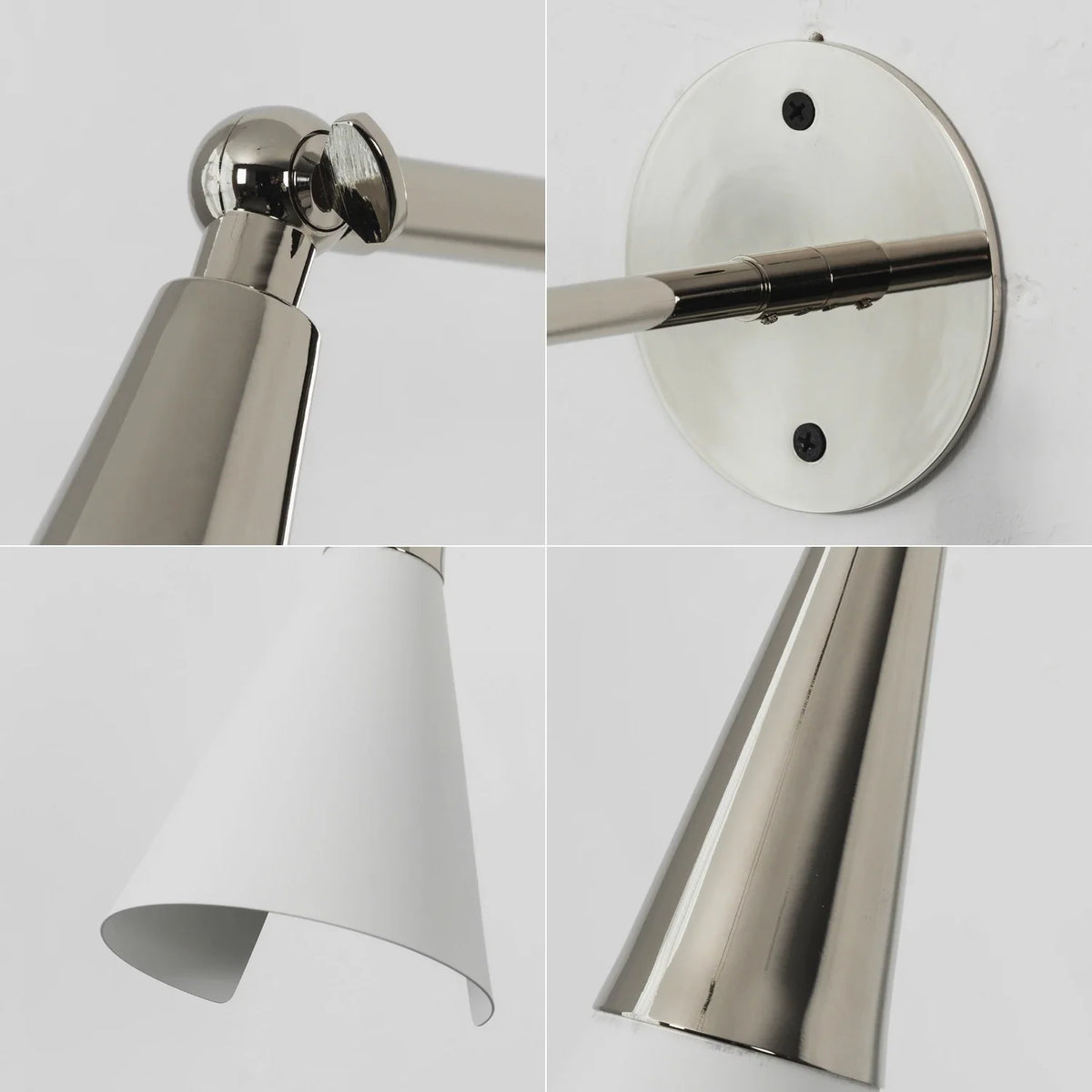 Leland Pivoting Cone Brass Wall Sconce – Brass detail 25