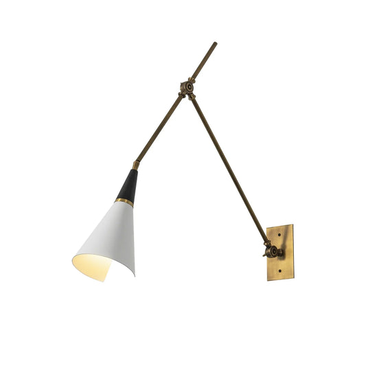 Leland Pivoting Cone Brass Wall Sconce