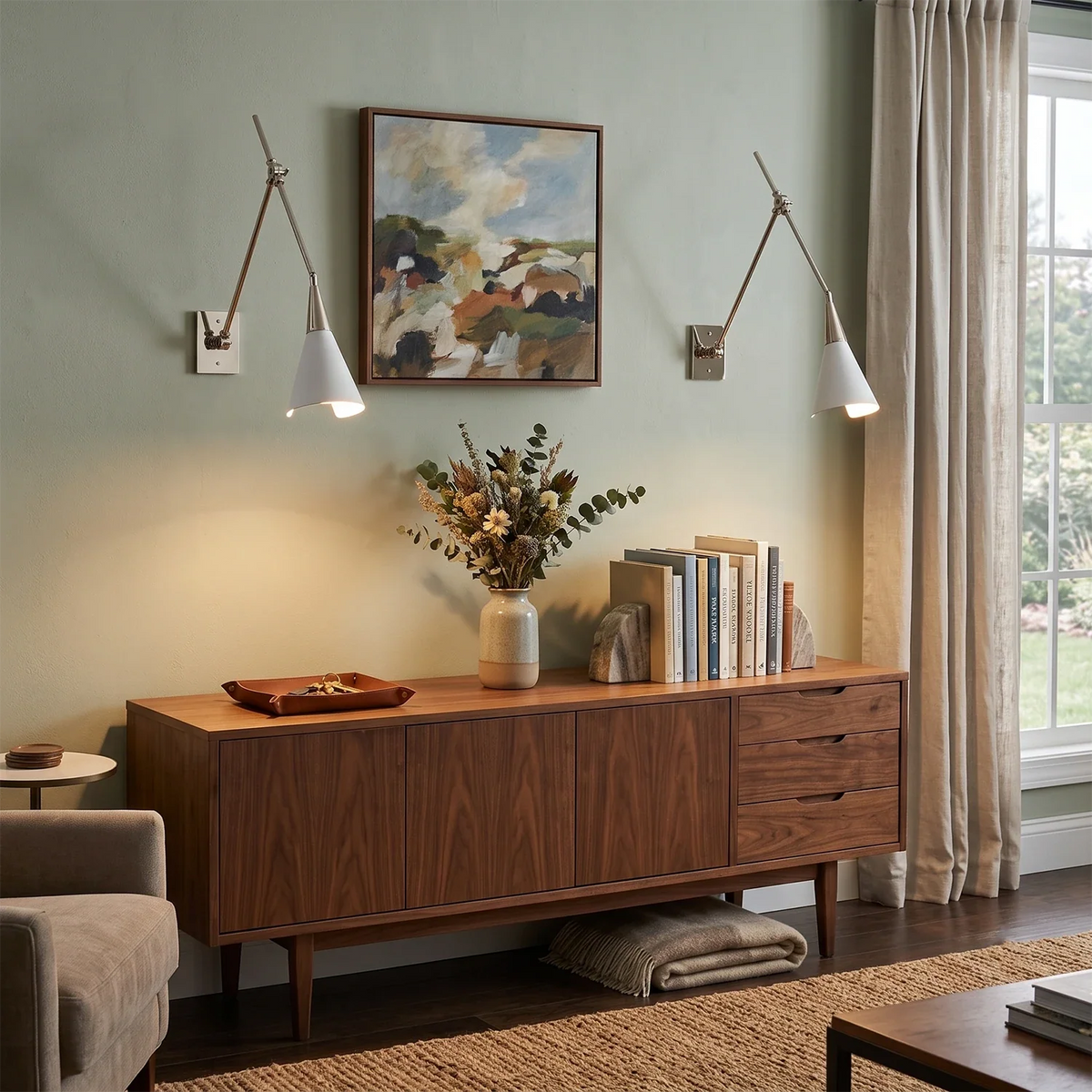 Leland Pivoting Cone Brass Wall Sconce – Brass detail 11