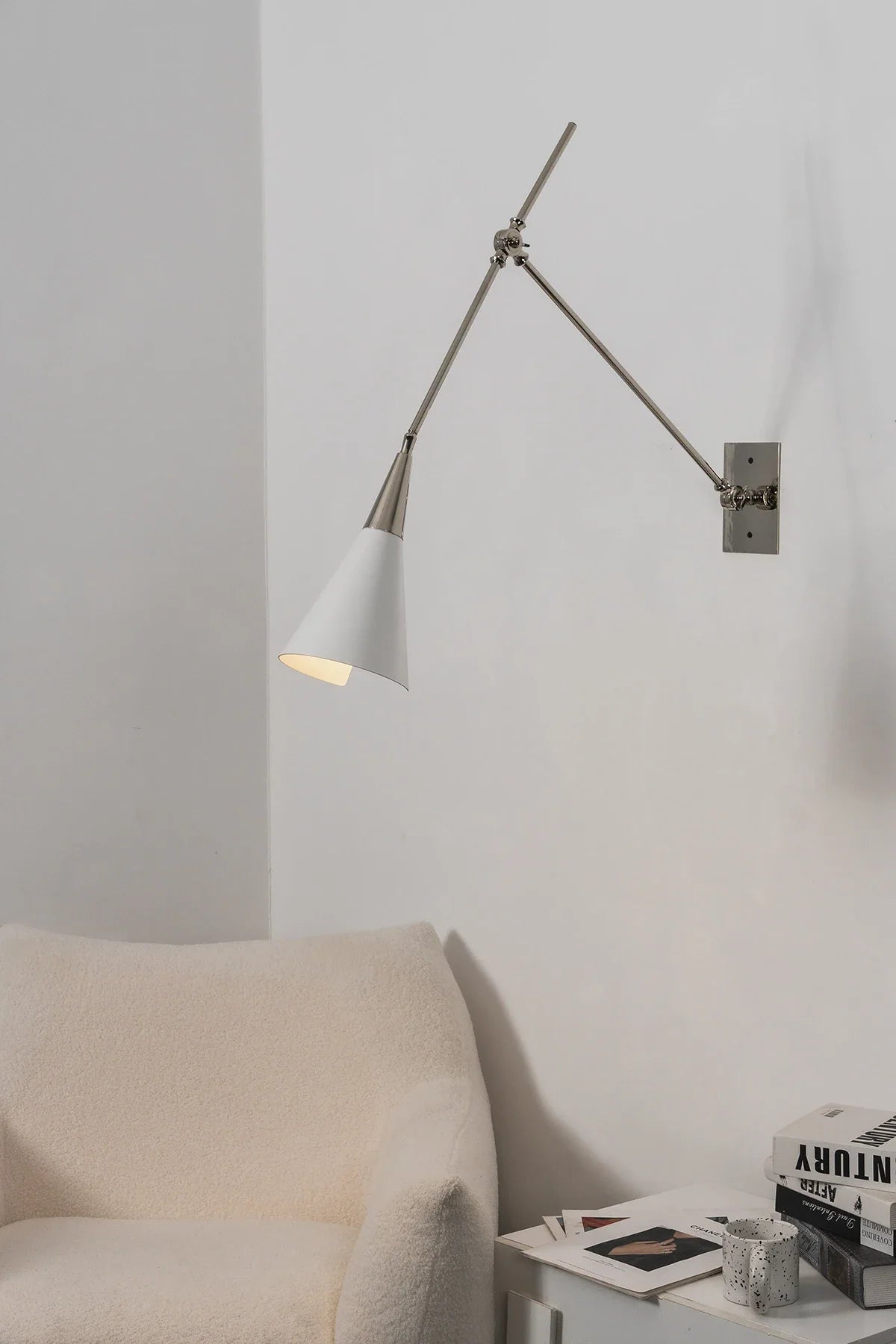 Leland Pivoting Cone Brass Wall Sconce – Brass detail 17