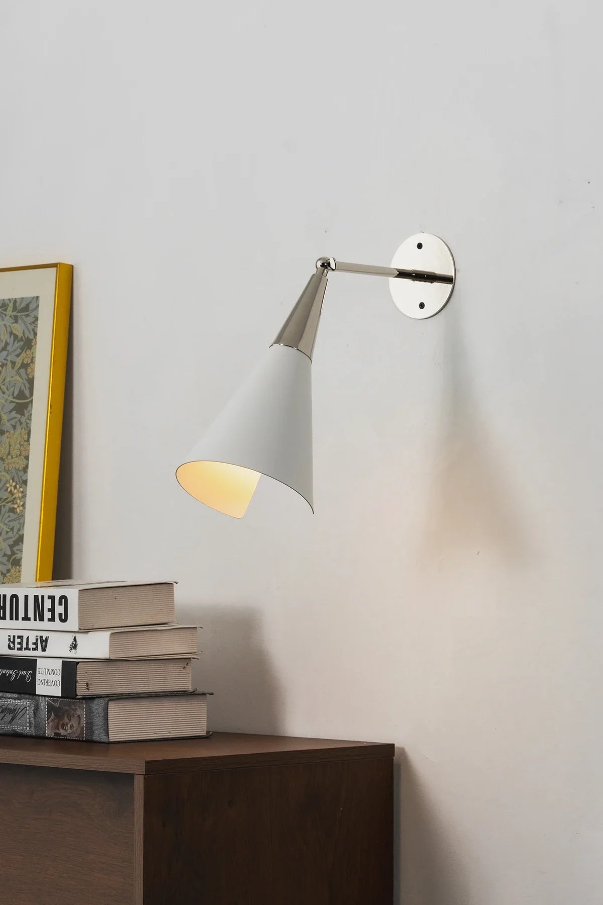 Leland Pivoting Cone Brass Wall Sconce – Brass detail 12