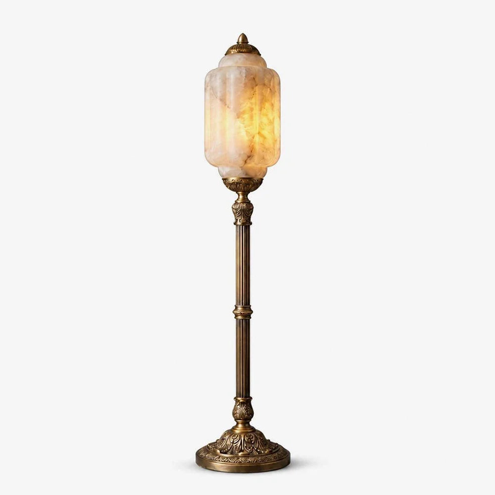 Leonie Alabaster Lantern Floor Lamp – Alabaster detail 10