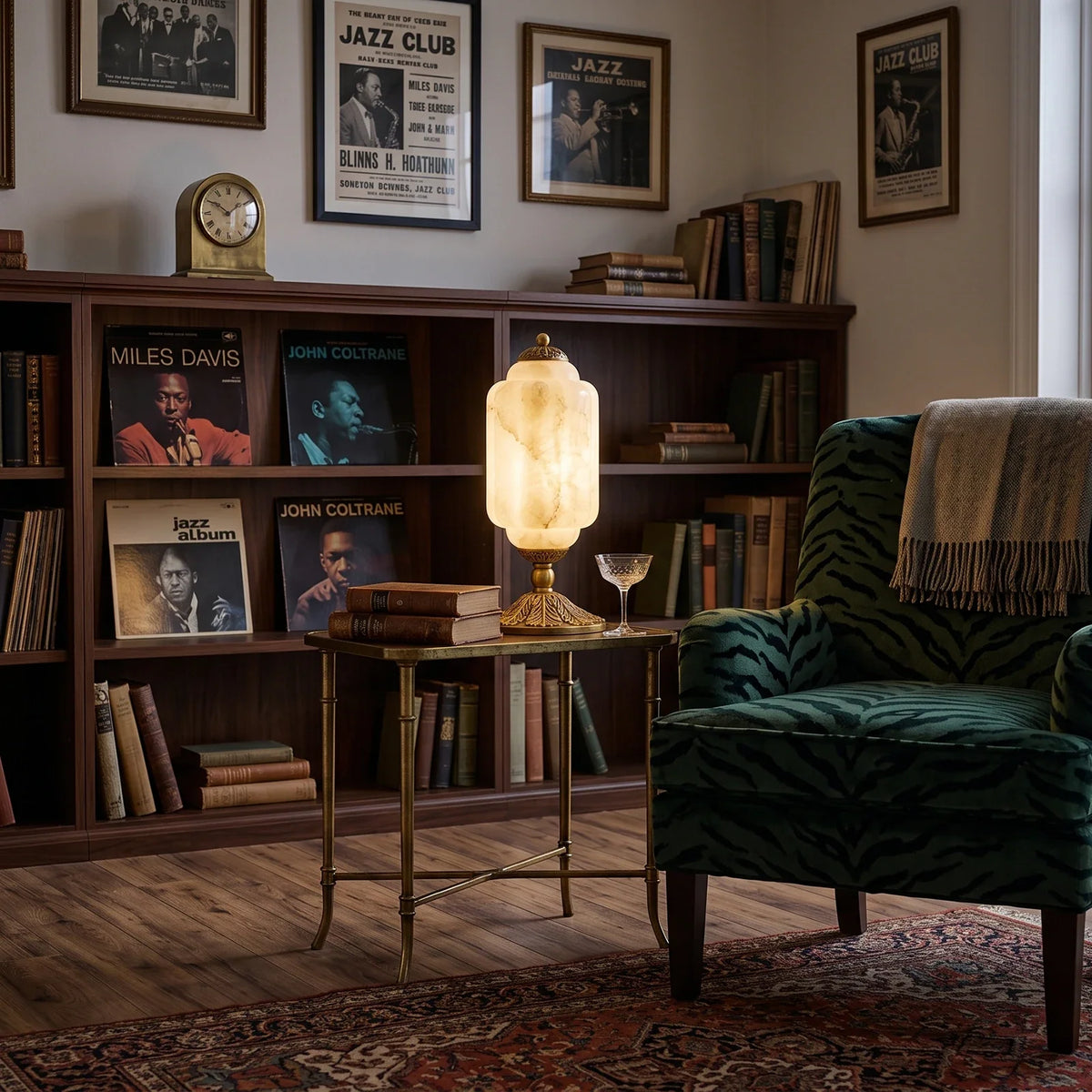 Leonie Alabaster Lantern Table Lamp – Alabaster detail 5