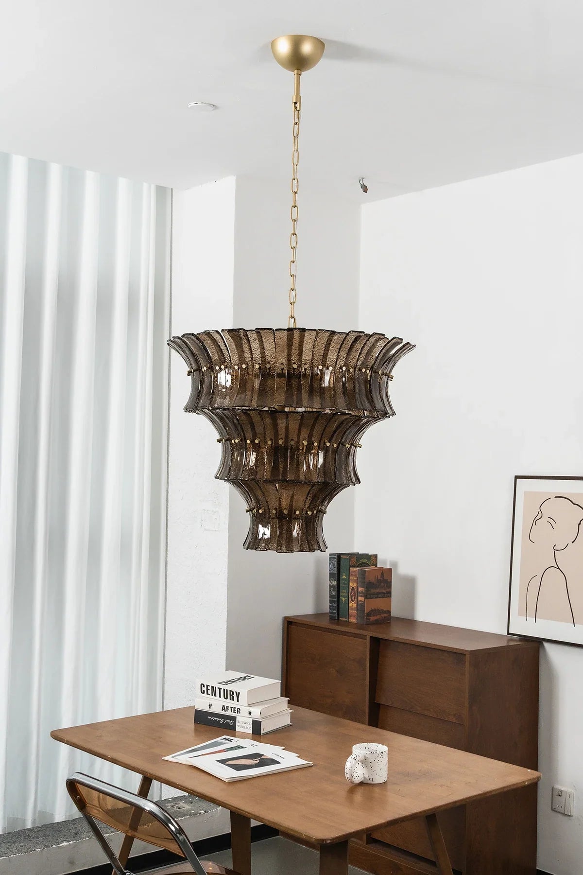 Lido Textured Glass Chandelier – Glass detail 21