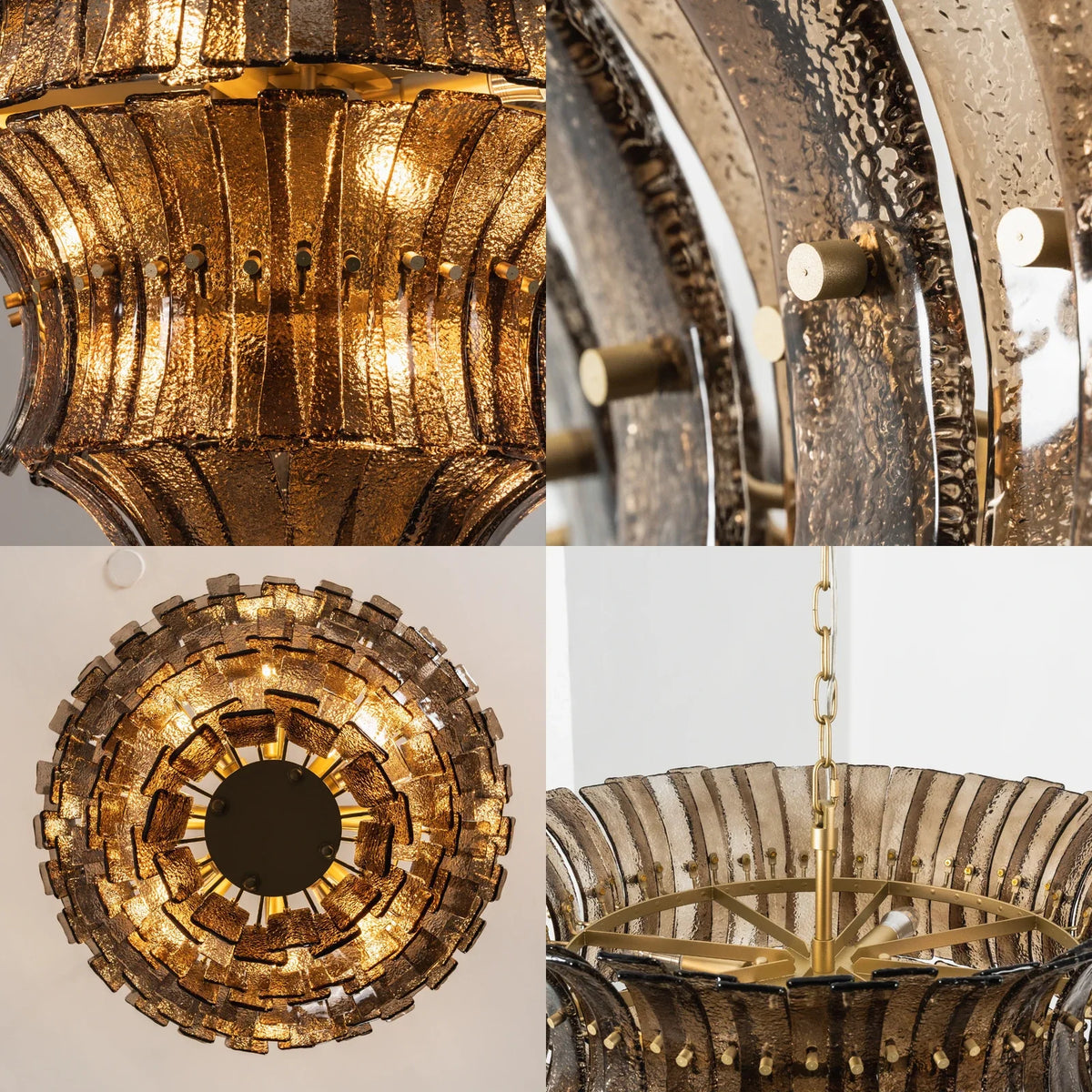 Lido Textured Glass Chandelier – Glass detail 26