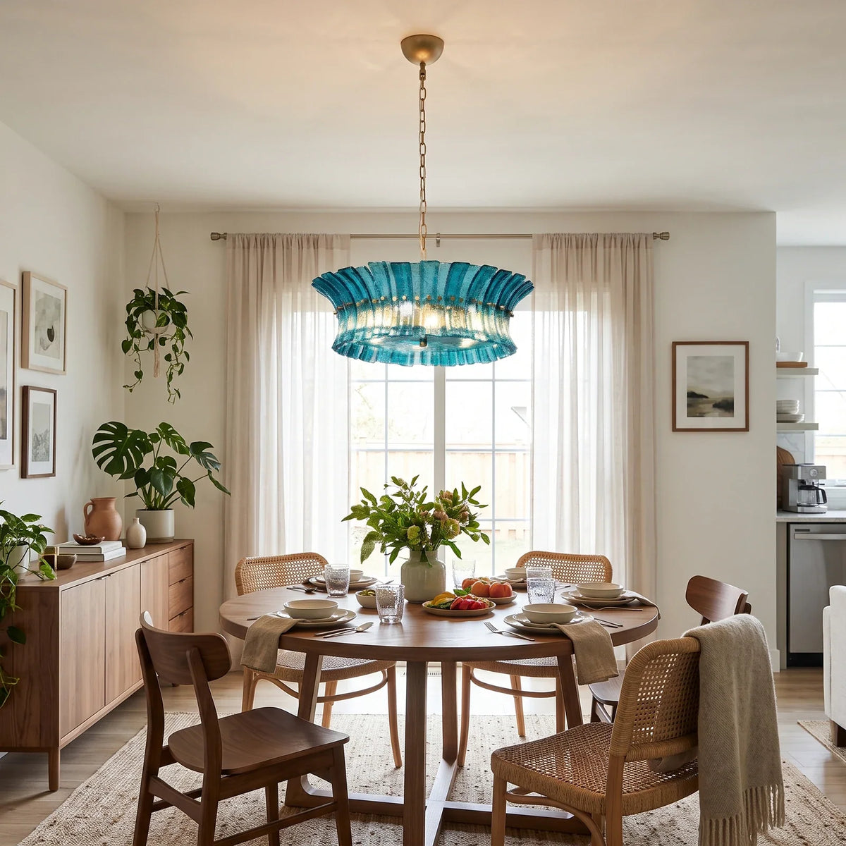 Lido Textured Glass Chandelier – Glass detail 4