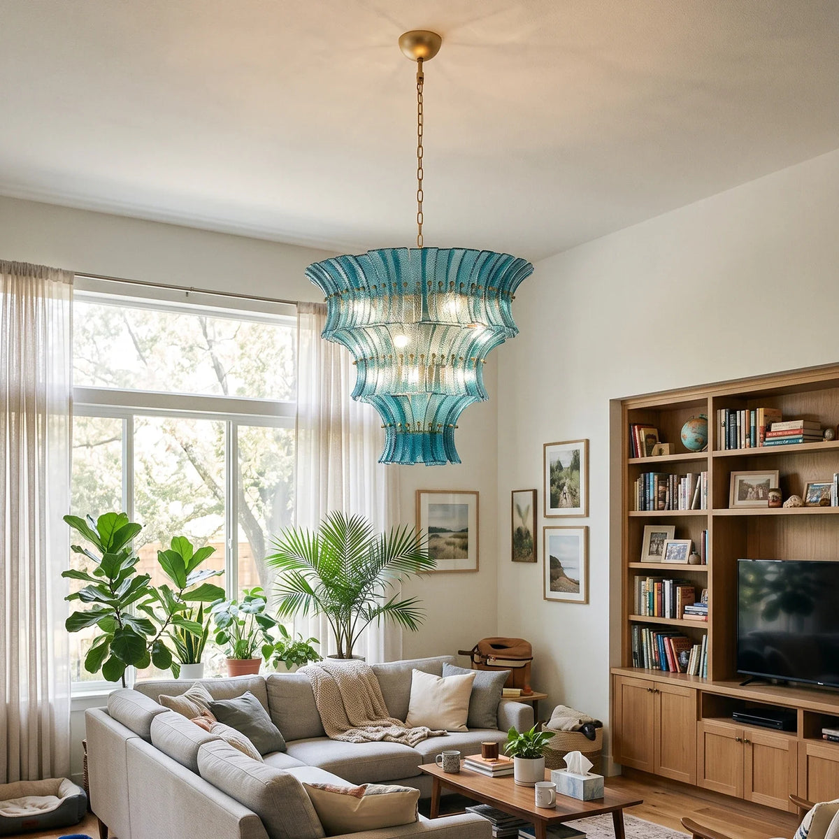 Lido Textured Glass Chandelier – Glass detail 5