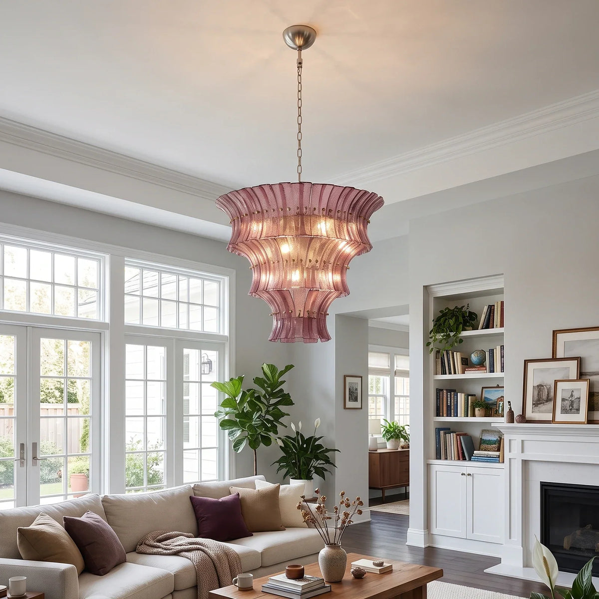 Lido Textured Glass Chandelier – Glass detail 9