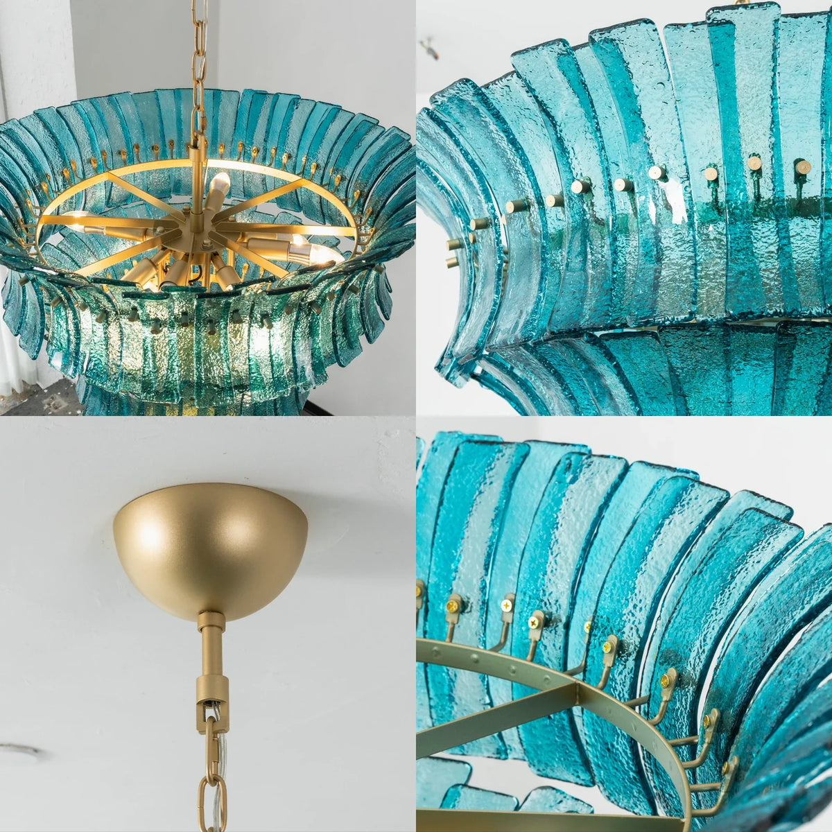 Lido Textured Glass Chandelier – Glass detail 25