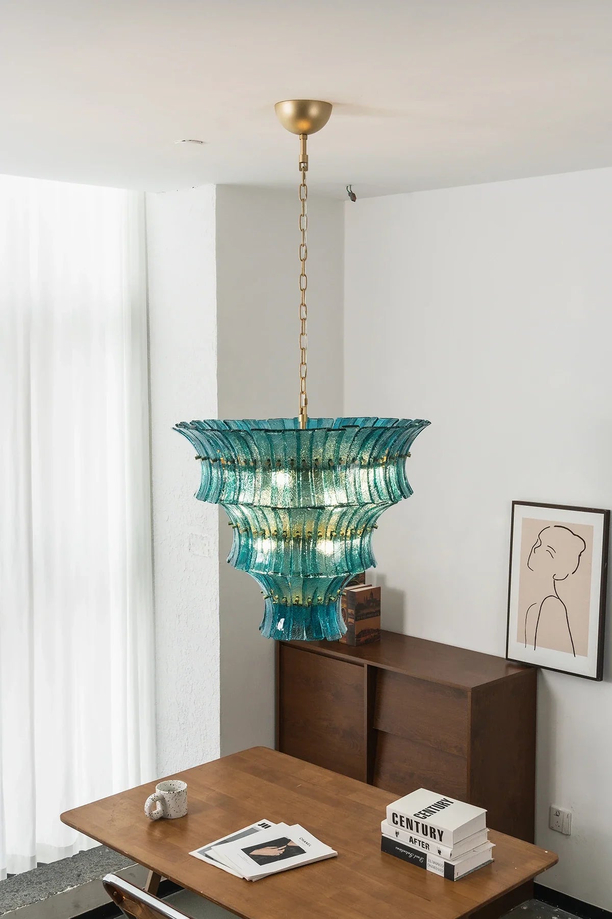 Lido Textured Glass Chandelier – Glass detail 17