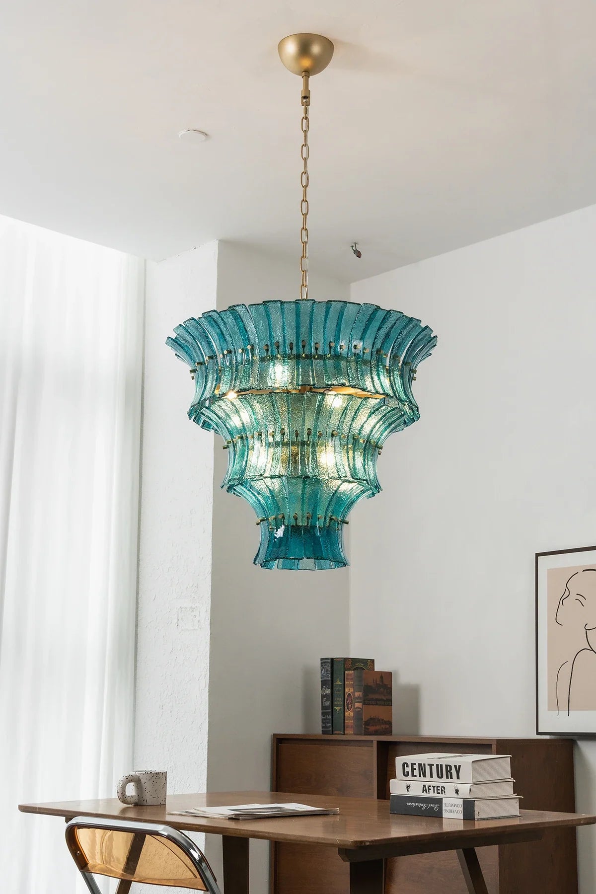 Lido Textured Glass Chandelier – Glass detail 16