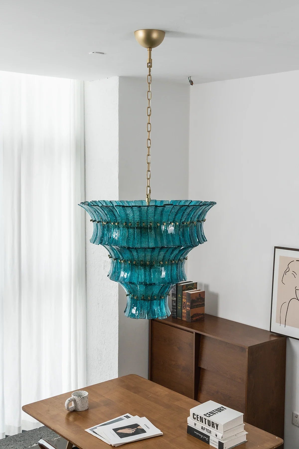 Lido Textured Glass Chandelier – Glass detail 19