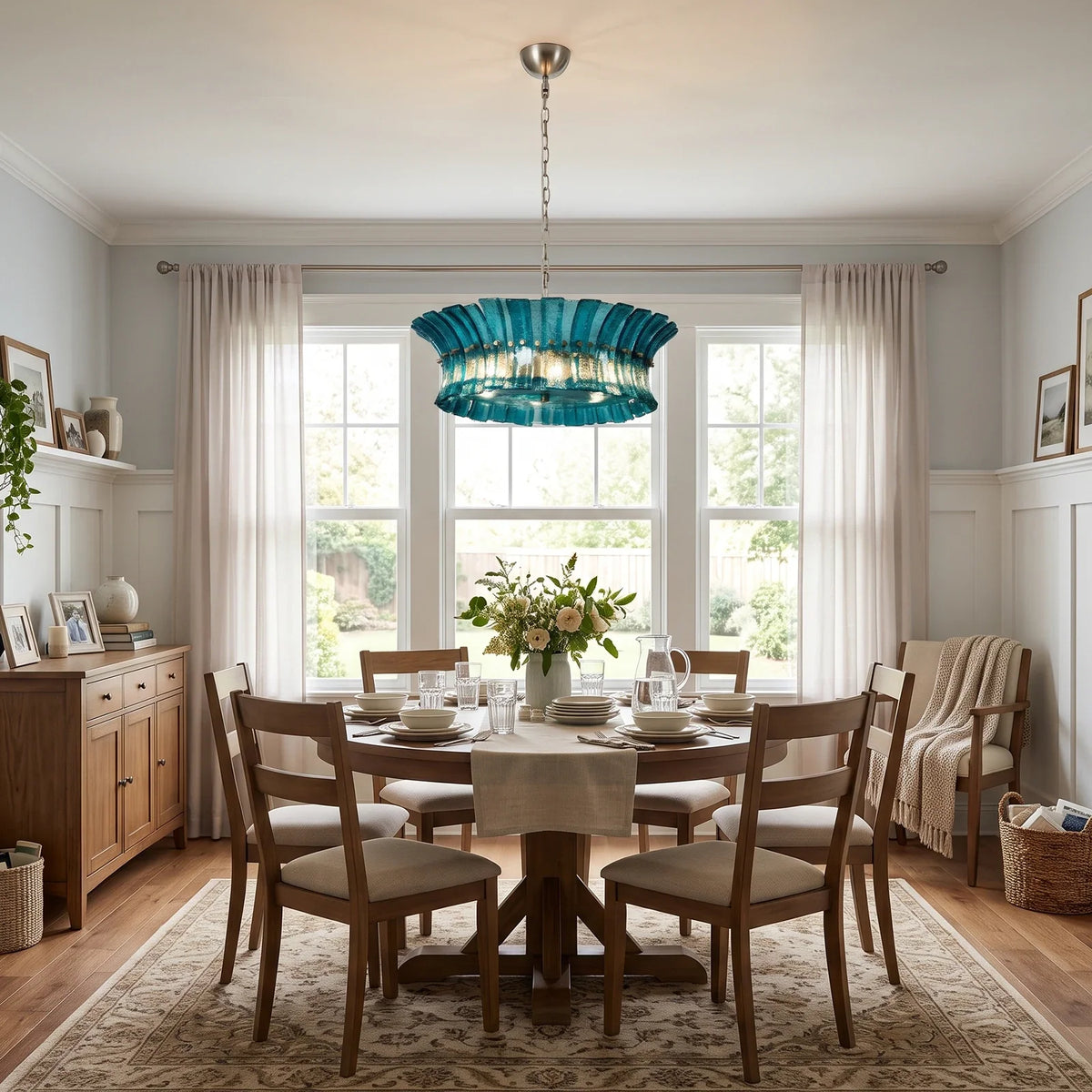 Lido Textured Glass Chandelier – Glass detail 11