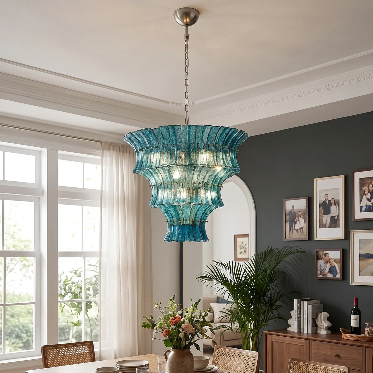 Lido Textured Glass Chandelier – Glass detail 15
