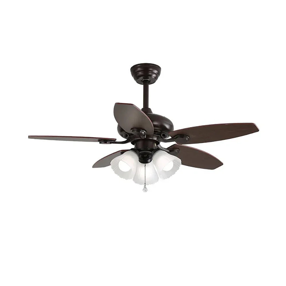 Lily Bloom Decorative Flower Ceiling Fan Lights Copper – Copper detail 22
