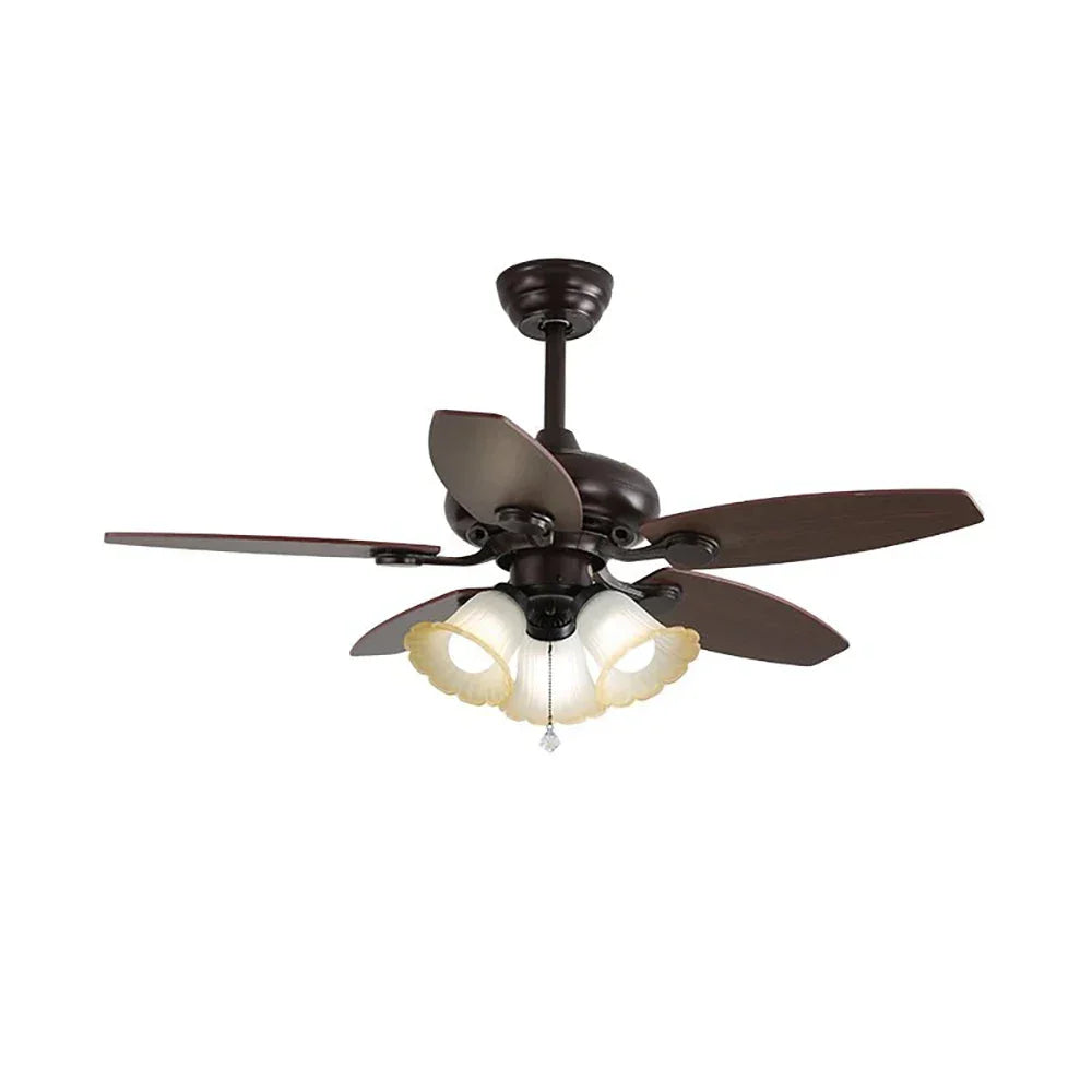 Lily Bloom Decorative Flower Ceiling Fan Lights Copper – Copper detail 21