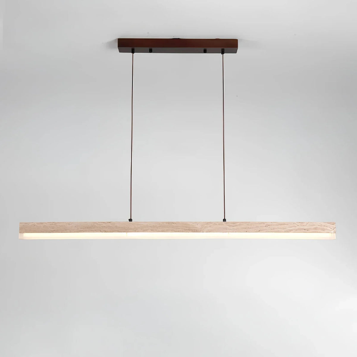 Linear Ecliptic Beam Travertine Pendant Lamp – Travertine detail 10